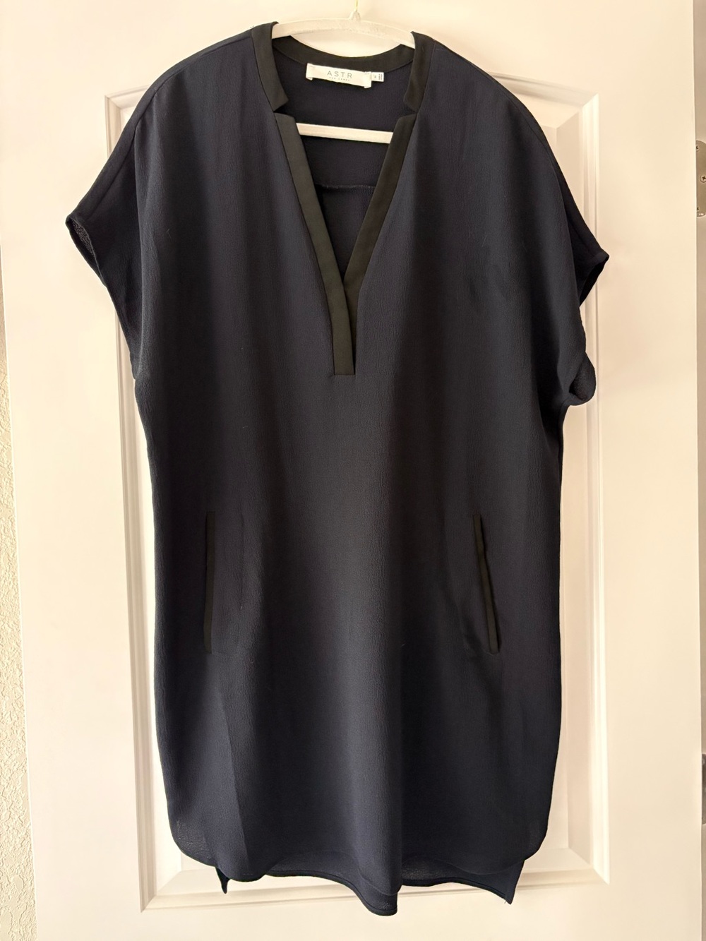 Astr The Label Black Top with White Trim